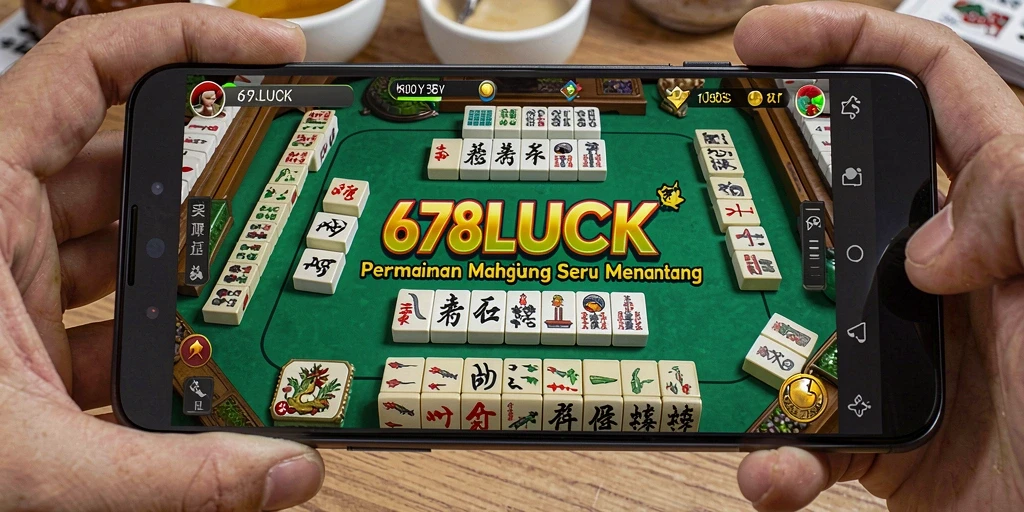 Tampilan gameplay dari 678LUCK yang menampilkan ubin-ubin Mahjong berwarna cerah.