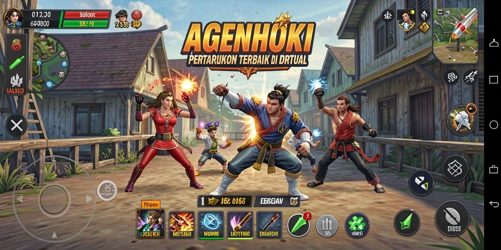 Tampilan aksi pertarungan seru di AGENHOKI.