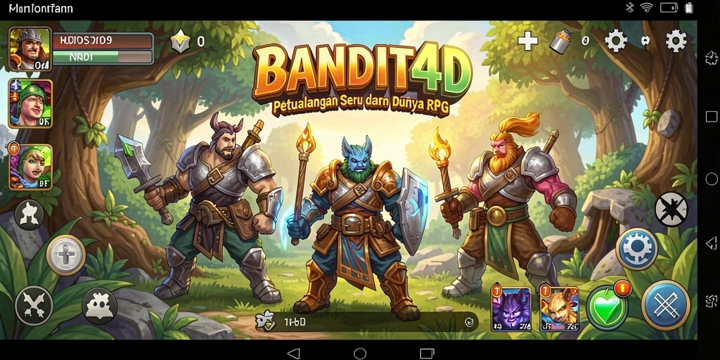 Tampilan gameplay RPG yang menegangkan di BANDIT4D.