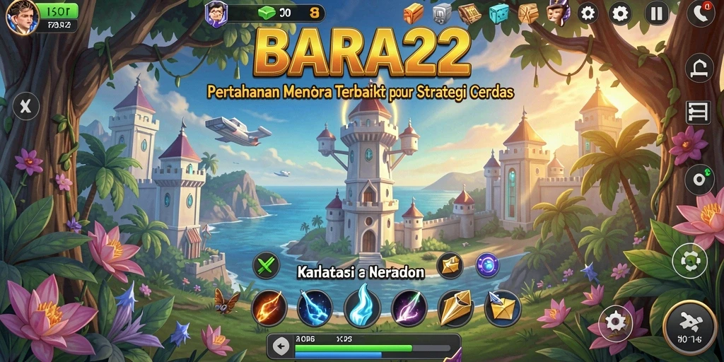 Tampilan gameplay menara pertahanan yang seru dengan berbagai strategi.