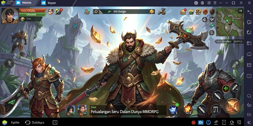 GOLTOGEL menunjukkan momen pertempuran epik dalam permainan MMORPG.