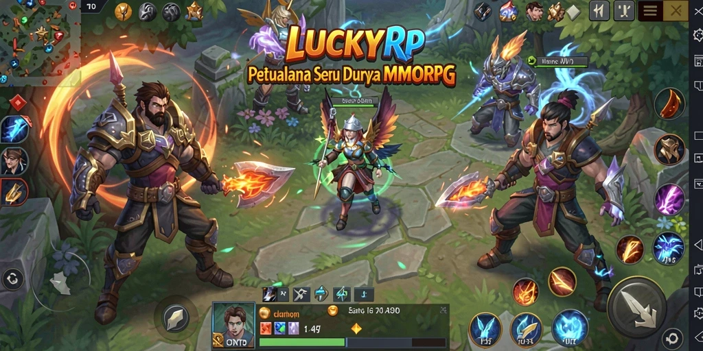 Tampilan gameplay menakjubkan dari LUCKYRP dalam petualangan MMORPG.