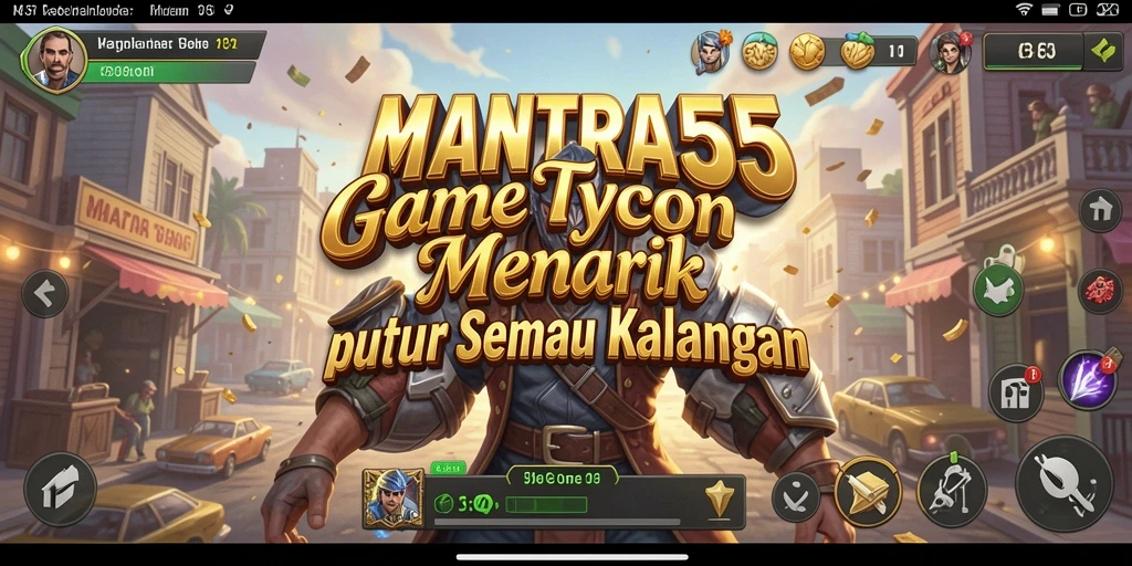 Screenshot gameplay MANTRA55 yang menunjukkan aksi bisnis Tycoon yang seru.