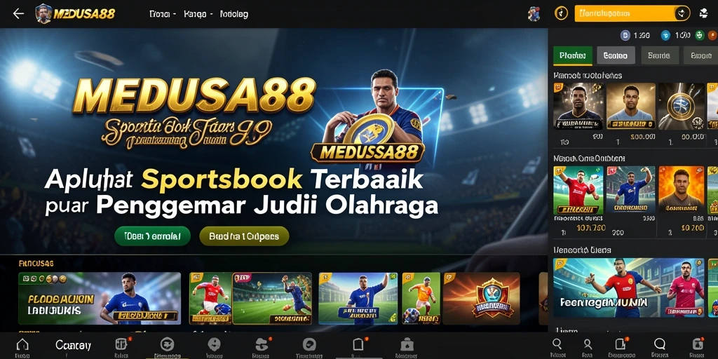 Tampilan screenshot MEDUSA88 menampilkan fitur taruhan olahraga secara langsung.