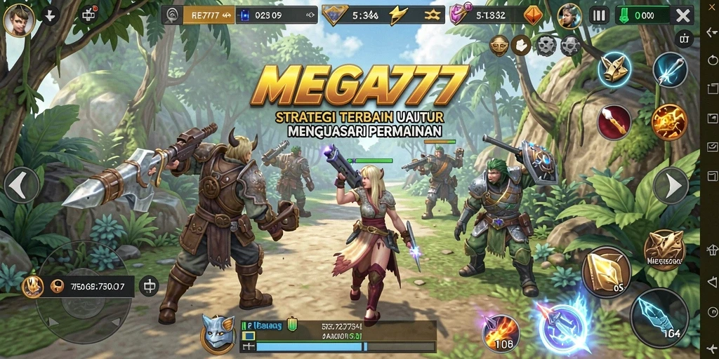 Screenshot utama MEGA777 menampilkan gameplay taktis yang mendebarkan.