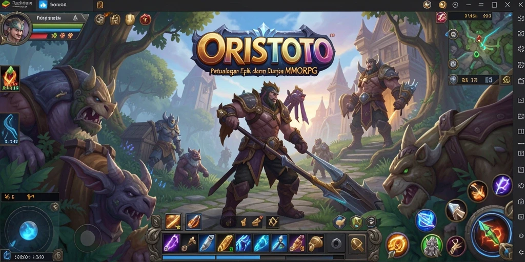 Tampilan gameplay ORISTOTO yang menakjubkan dan penuh aksi.