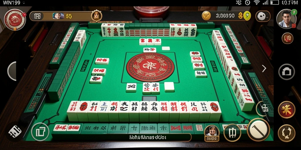 Screenshot gameplay WIN199 menunjukkan keseruan bermain Mahjong.